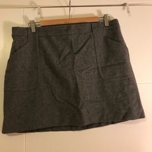 Like new J. Crew grey wool mini skirt size 12